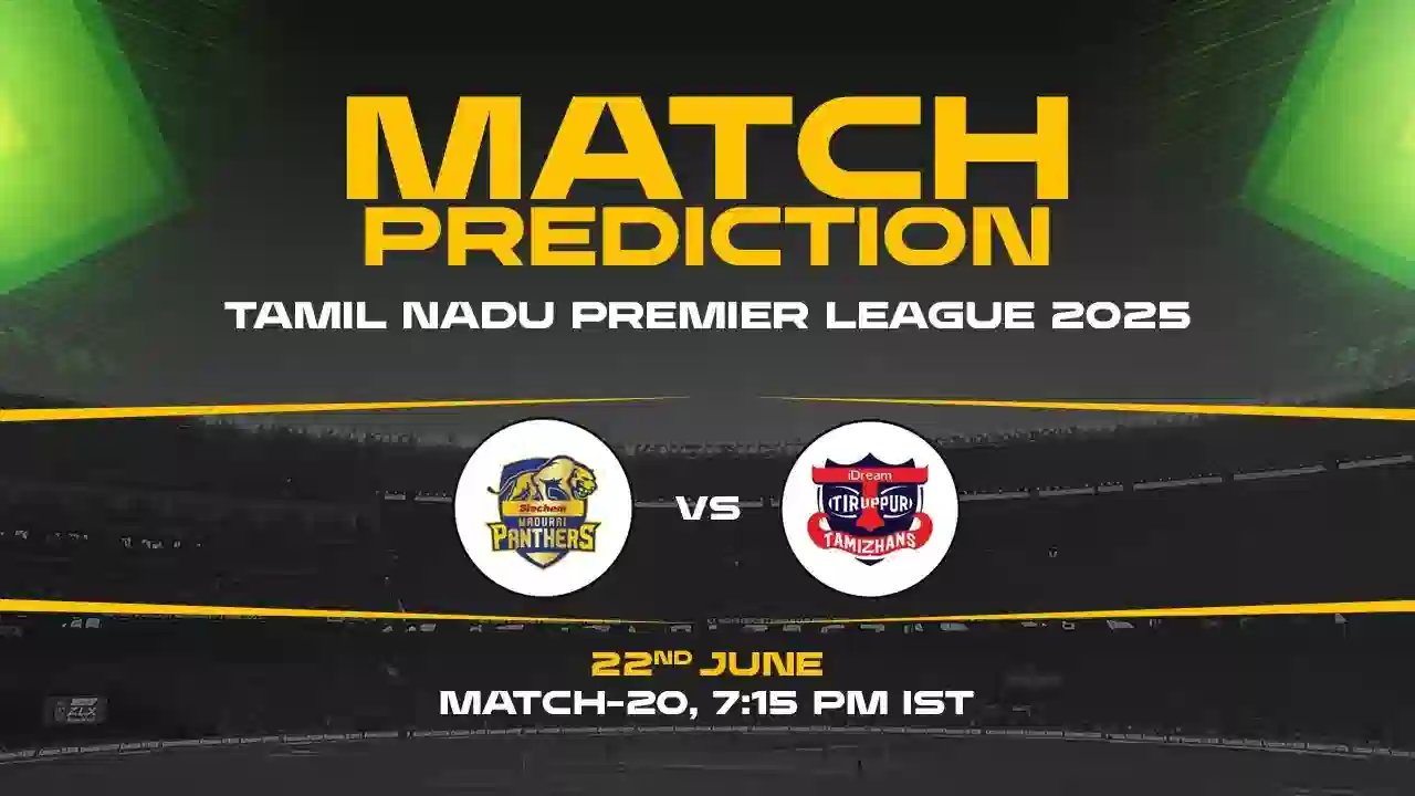 TNPL 2025: TT vs SMP, 20th Match Prediction