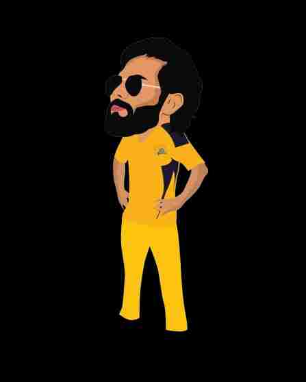 Ravindra Jadeja cartoon image
