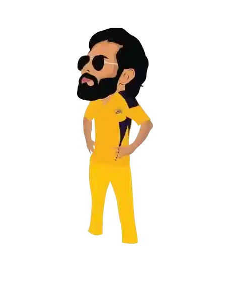 Ravindra Jadeja cartoon image