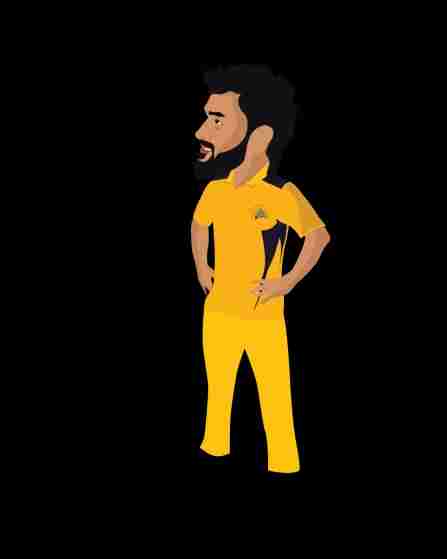 MS Dhoni cartoon image