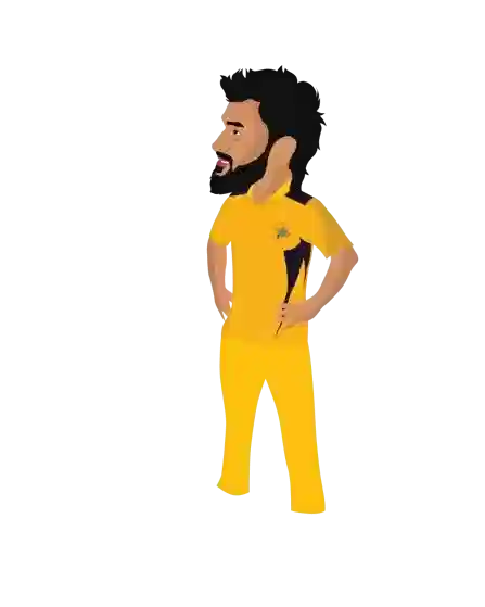 MS Dhoni cartoon image