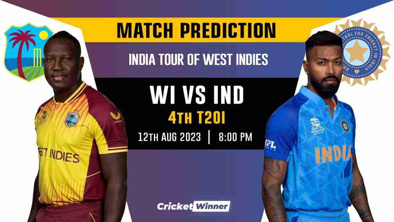 WI vs IND 4th T20I Match Prediction- Who Will Win Today's Match Between West Indies and India