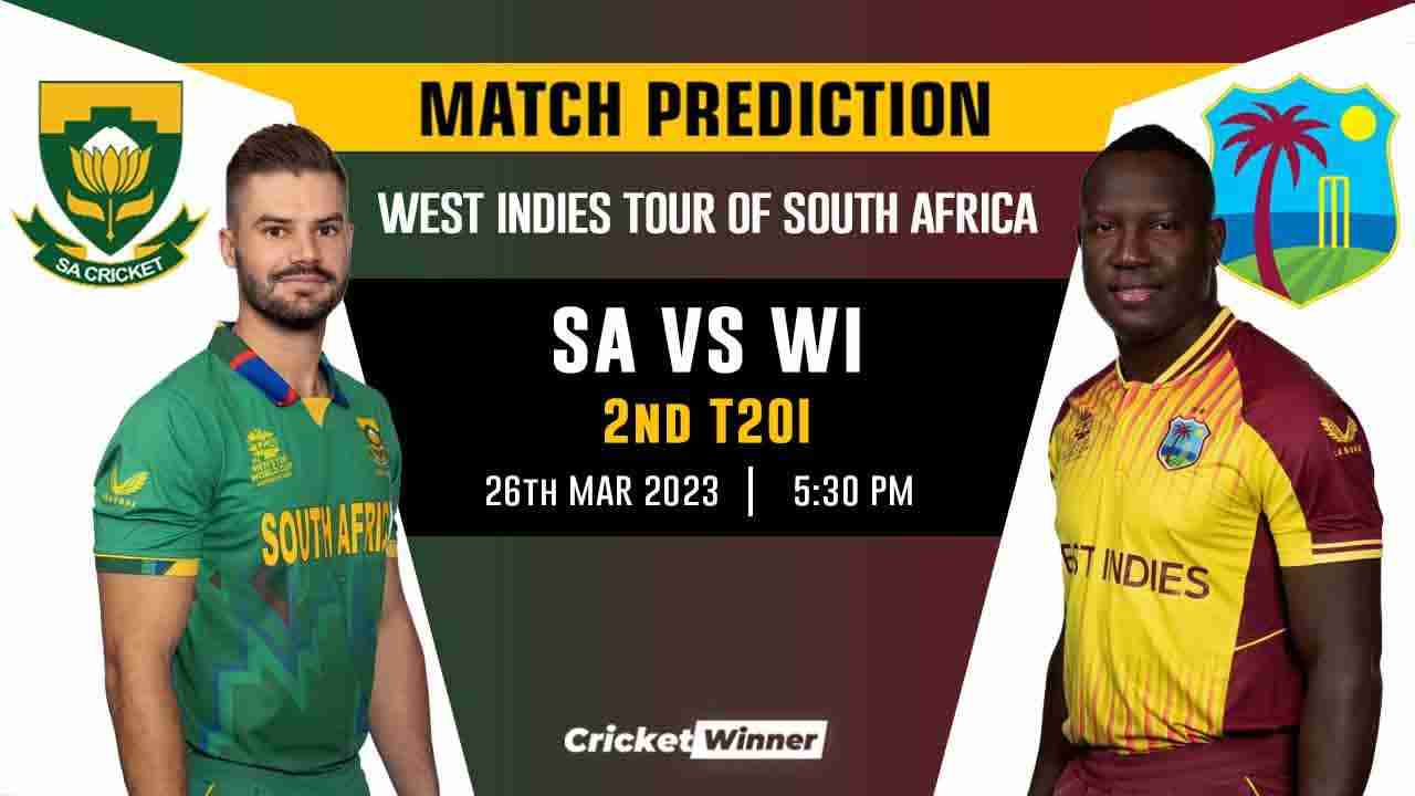 SA vs WI 2nd T20I Match Prediction- Who Will Win the 2nd T20I Between South Africa and West Indies?