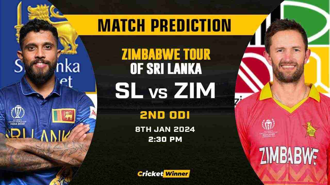 SL vs ZIM 2nd ODI Match Prediction- Who Will Win Today's Match Between Sri Lanka and Zimbabwe