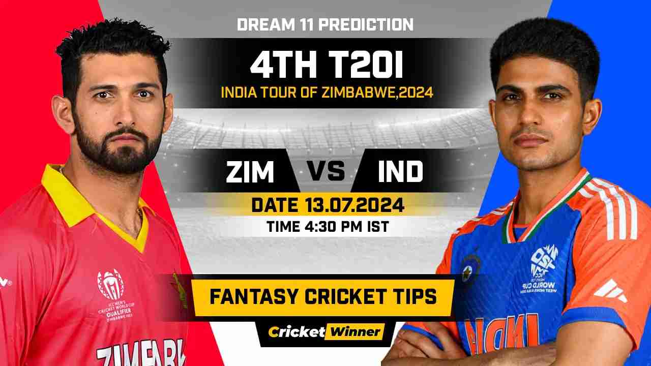 ZIM vs IND Dream11 Prediction, Fantasy Cricket Tips, Probable Playing XI, Pitch Report &amp; Injury Updates For 4th T20I Match