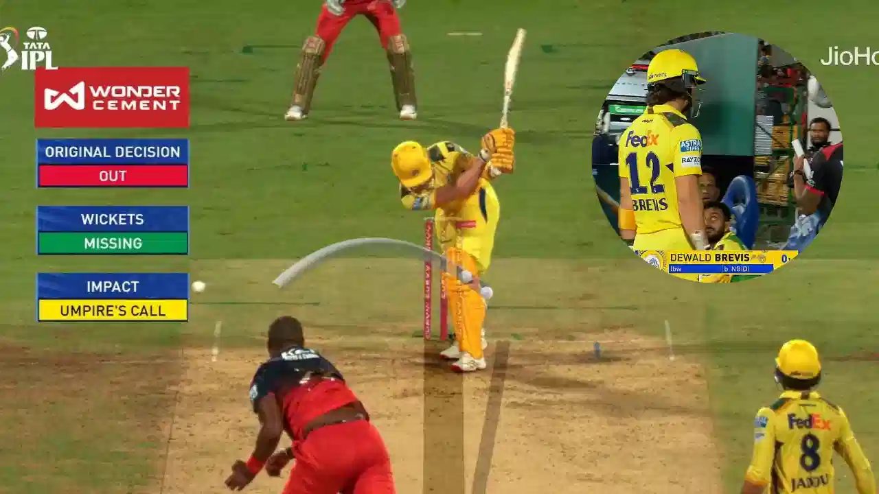 Dewald Brevis after umpiring blunder