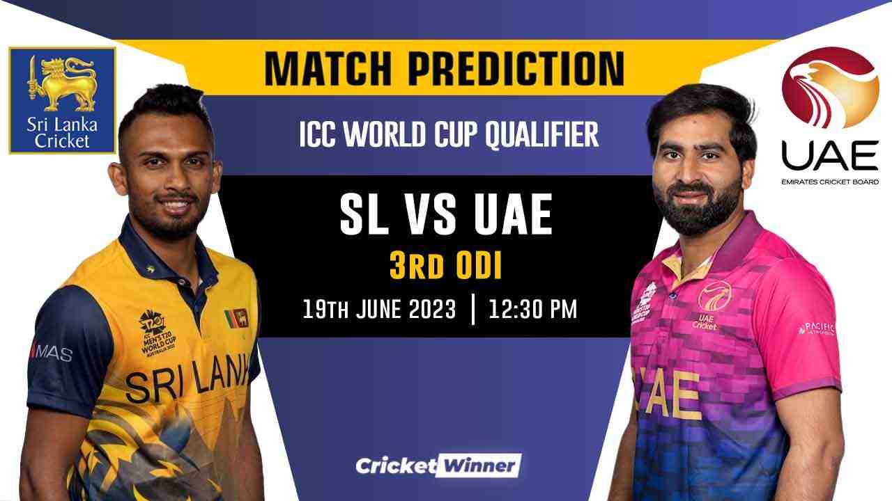 SL vs UAE World Cup Qualifier 3rd Match Prediction- Who Will Win Today's Match Between Sri Lanka and United Arab Emirates