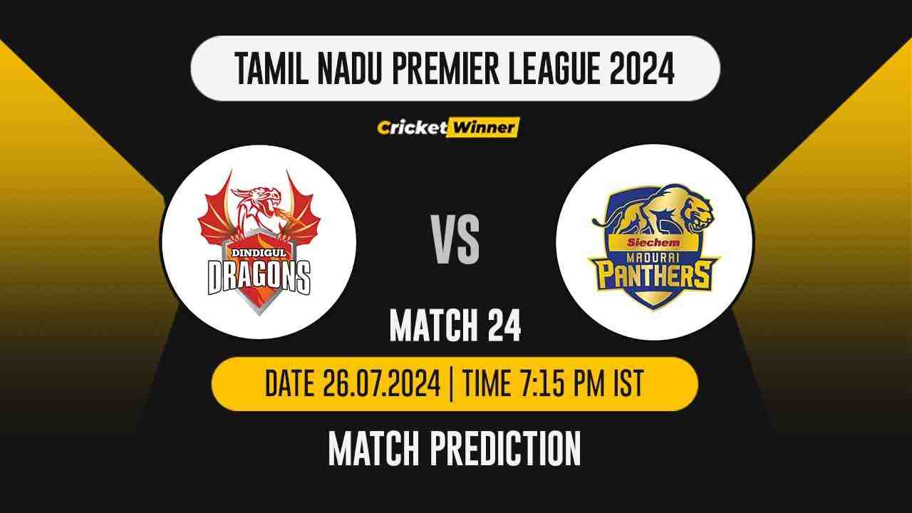 TNPL 2024: 24th Match, DD vs SMP Today Match Prediction - who will win today's match between Dindigul Dragons and Lyca Kovai Kings
