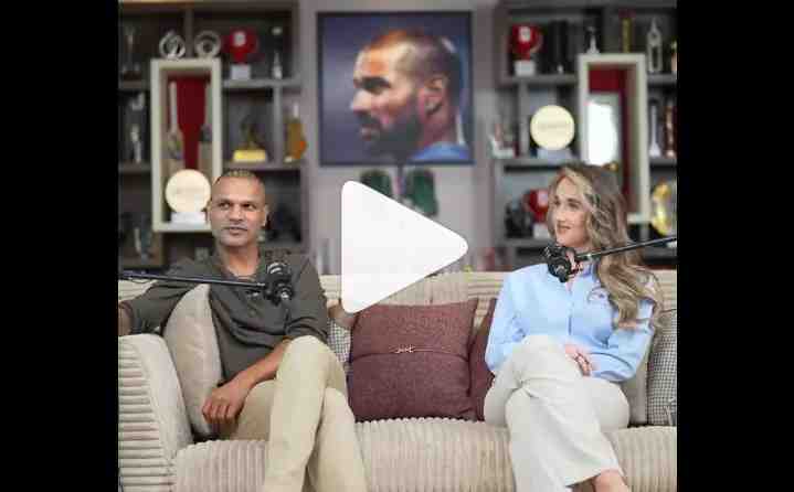 Shikhar Dhawan and Sophie Shine 