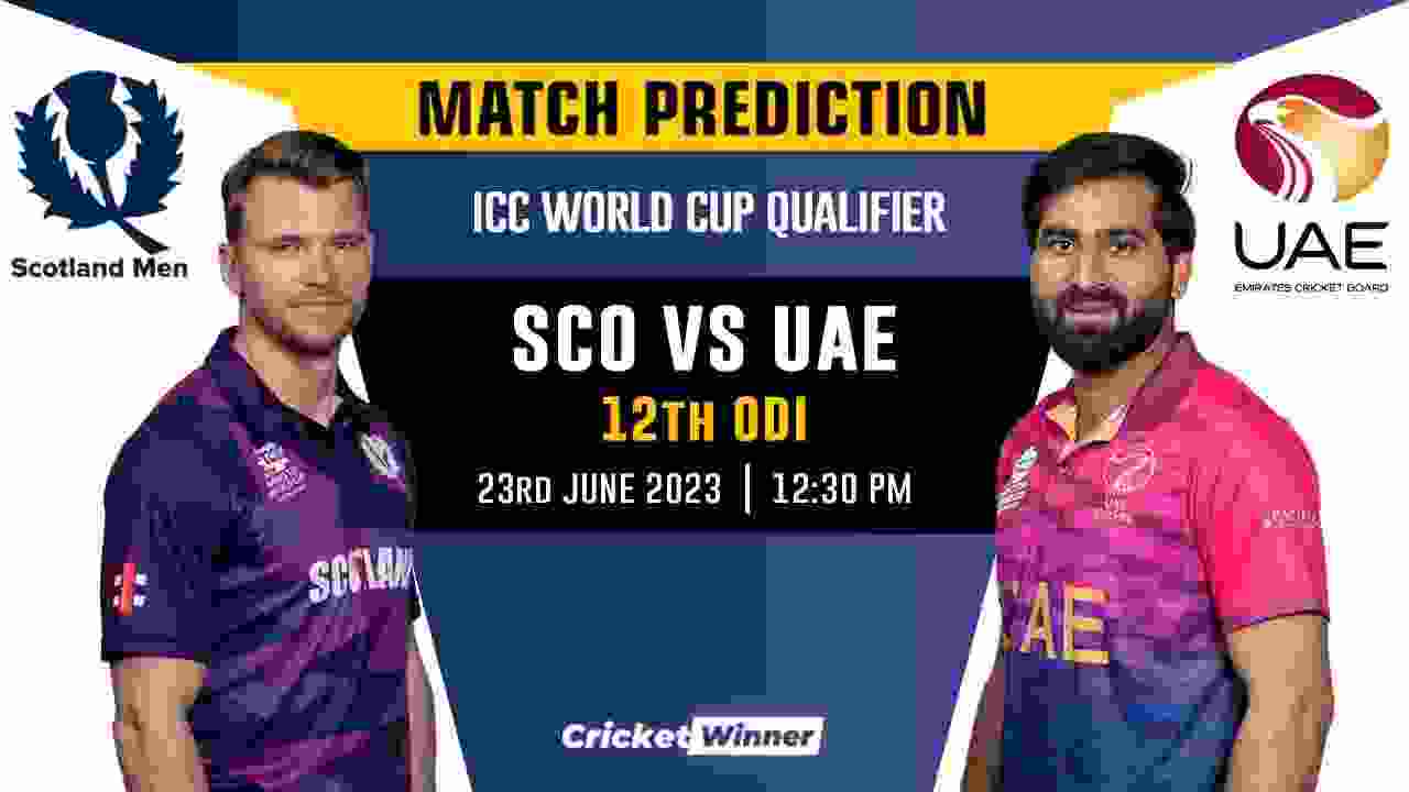 SCOT vs UAE World Cup Qualifier 12th Match Prediction- Who Will Win Today's Match Between Scotland and United Arab Emirates