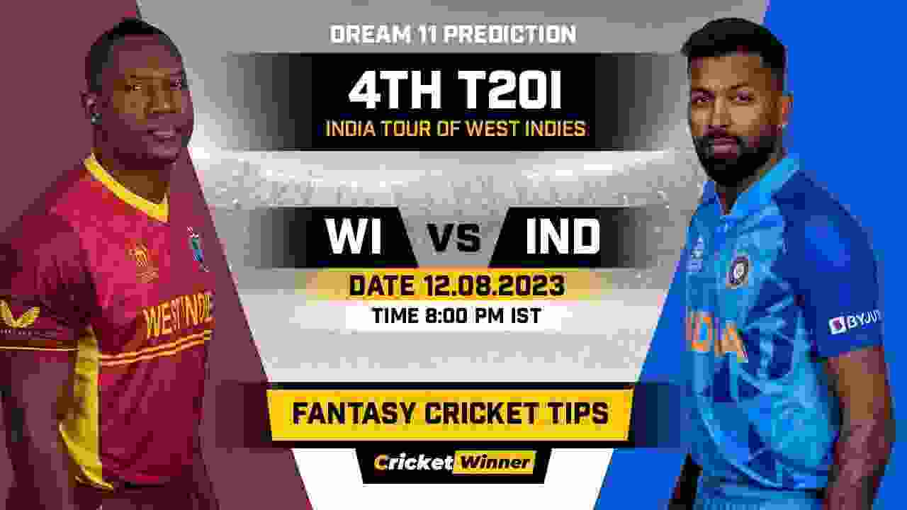 WI vs IND Dream11 Prediction, Fantasy Cricket Tips, Probable Playing XI, Pitch Report & Injury Updates For 4th T20I
