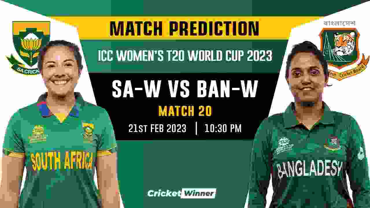 Women's T20 World Cup: 20th Match SA-W vs BAN-W Match Prediction- Who Will Win Today's Match Between South Africa Women and Bangladesh Women?