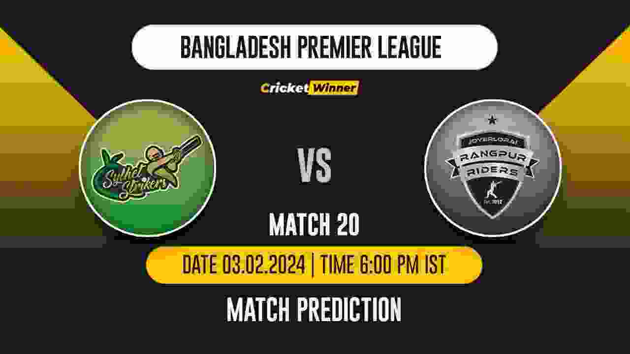 SS vs RR Match Prediction- Who Will Win Today’s T20 Match Between Sylhet Strikers and Rangpur Riders, BPL, 20th Match