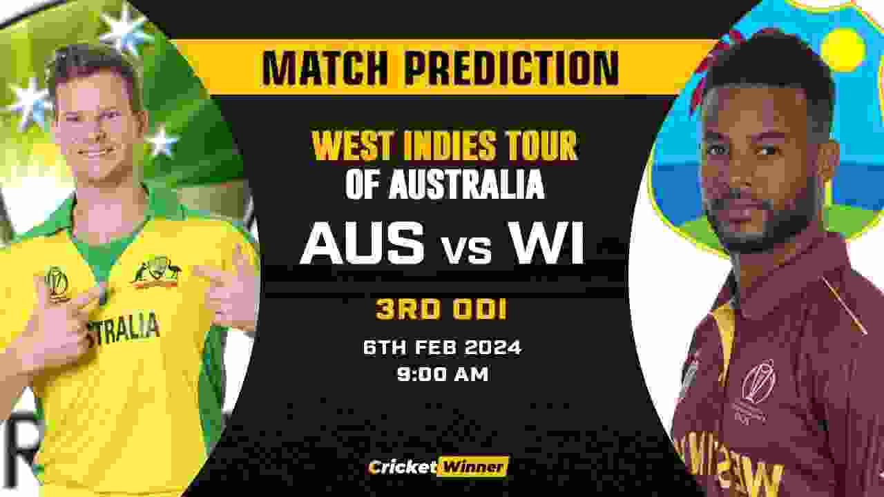 AUS vs WI 3rd ODI Match Prediction- Who Will Win Today's Match Between Australia and West Indies