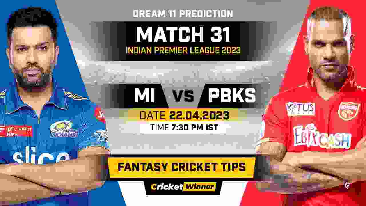 MI vs PBKS Dream11 Prediction, Fantasy Cricket Tips, Probable Playing XI, Pitch Report & Injury Updates For 31th Match