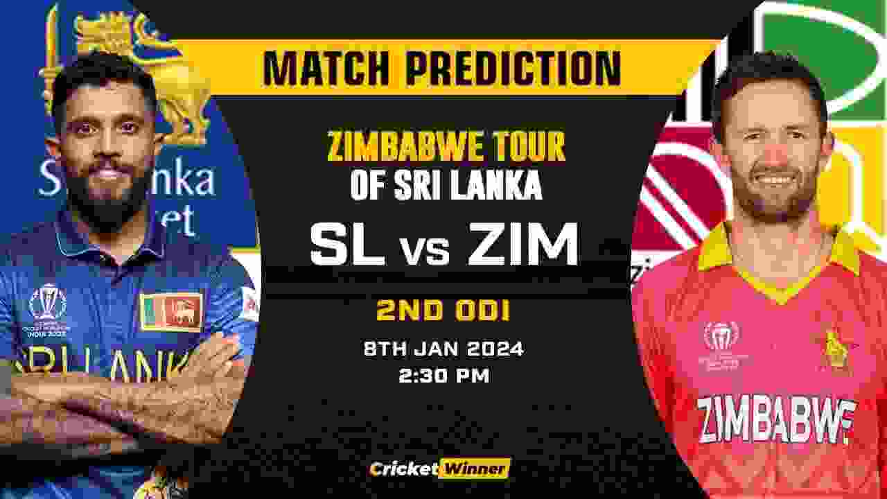 SL vs ZIM 2nd ODI Match Prediction- Who Will Win Today's Match Between Sri Lanka and Zimbabwe