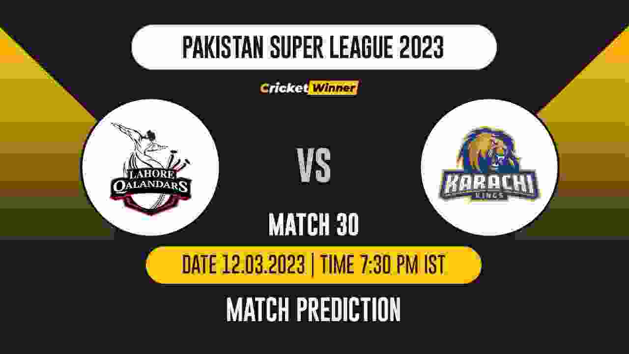 PSL 2023: 30th Match, LAH vs KAR Match Prediction- Who Will Win Today's PSL Match Between Lahore Qalandars and Karachi Kings?