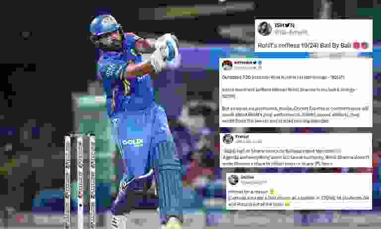 Rohit Sharma faces harsh criticism for his sluggish knock against KKR