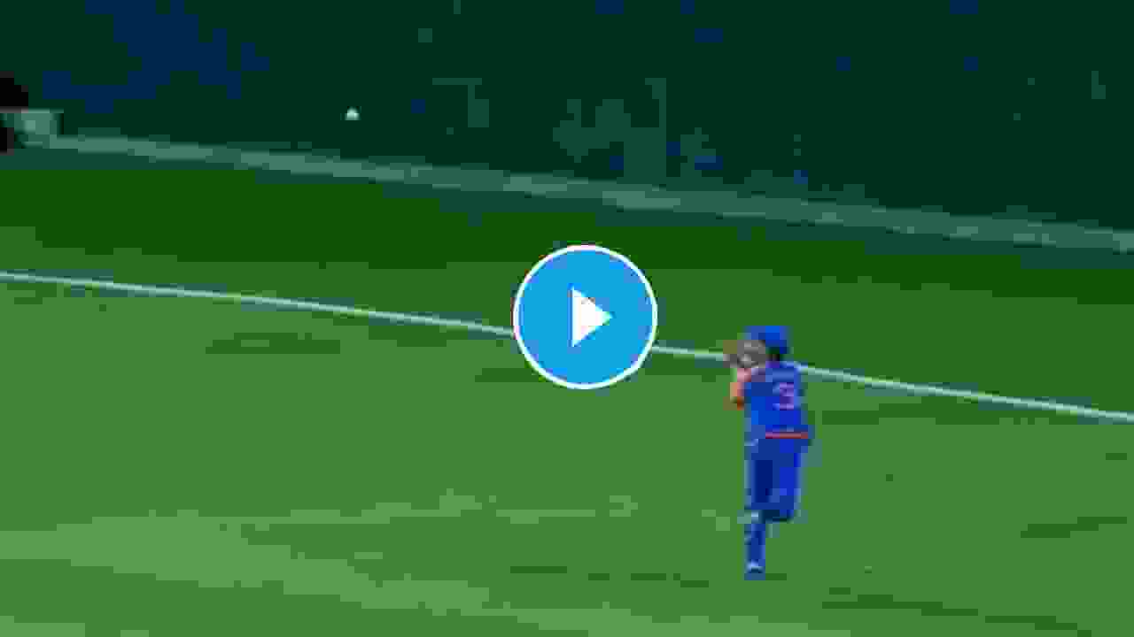 Ayush Badoni takes a stunning flying catch