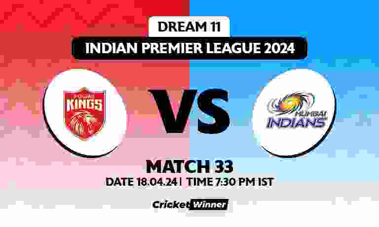 PBKS vs MI Dream11 Prediction, Fantasy Cricket Tips, Probable Playing XI, Pitch Report &amp; Injury Updates For 33th Match