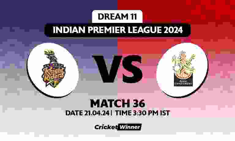 RCB vs KKR Dream11 Prediction, Fantasy Cricket Tips, Probable Playing XI, Pitch Report &amp; Injury Updates For 36th Match
