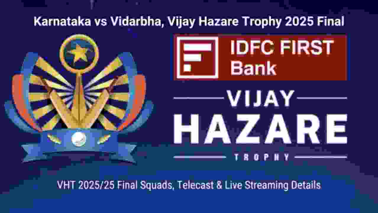 Vijay Hazare Trophy 2024-25 Final: Date, Venue, and Live Streaming Details