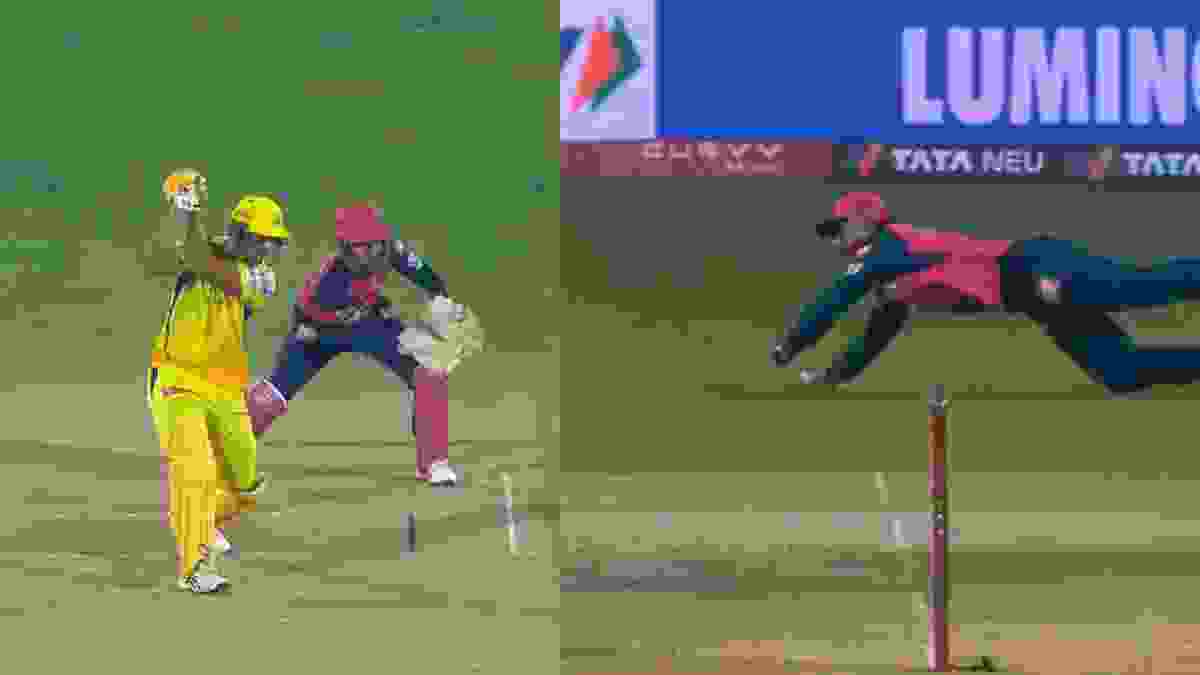 Riyan Parag pulled off a sensational diving catch