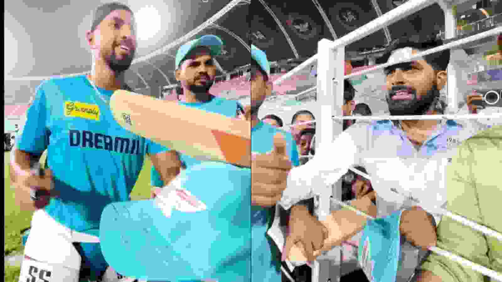 Nicholas Pooran meets an injured fan hit by his six during the LSG vs GT IPL 2025 match.