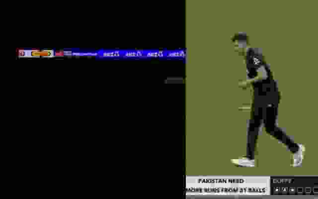 Play stopped as the floodlights suddenly failed in Pakistan and New Zealand, 