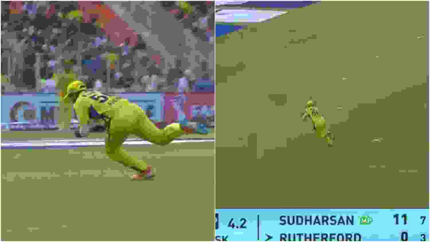 Ayush Mhatre catch 