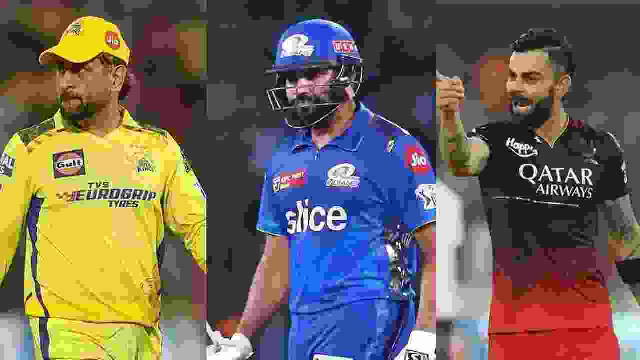 Rohit Sharma, Virat Kohli, and MS Dhoni