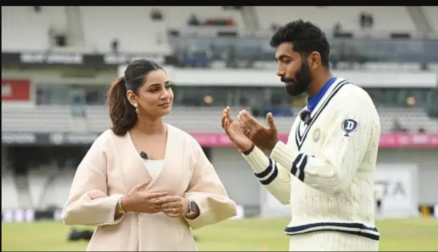 Sanjana Ganesan and Jasprit Bumrah to play all test series
