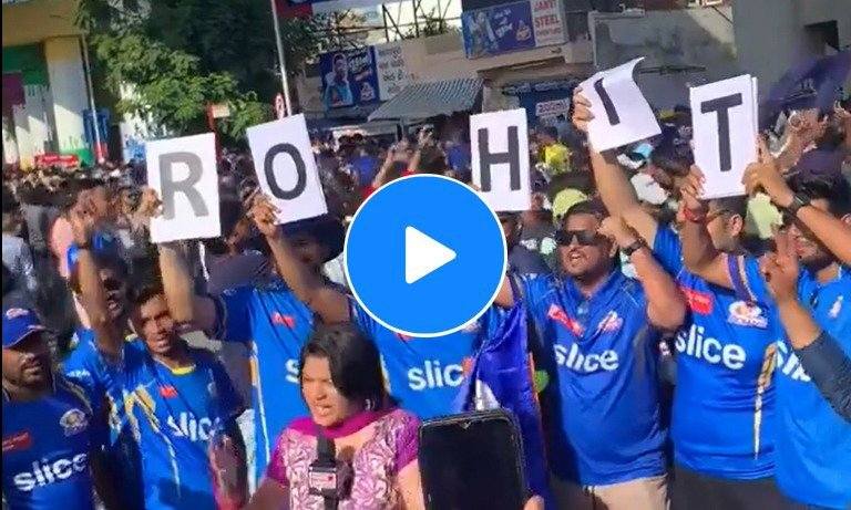 Watch : Rohit fans ready to 'Welcome' Hardik Panyda and team at Wankhede