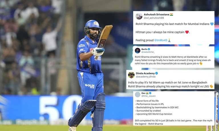 Vintage Ro-Hitman show in Wankhede against LSG; Fans react