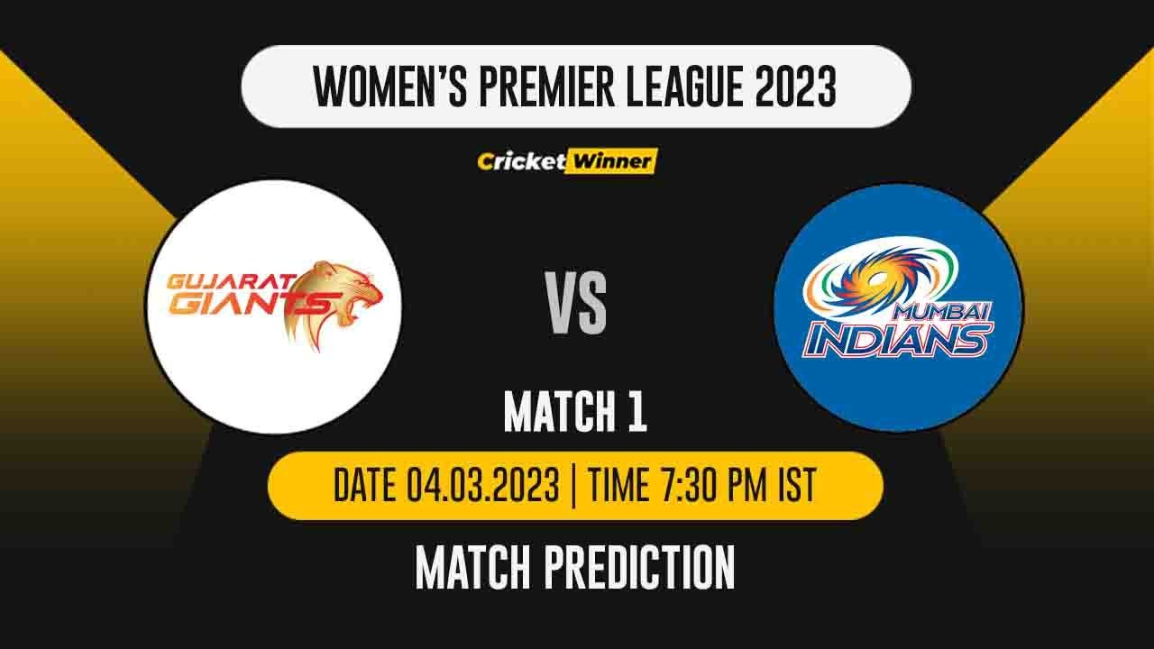 WIPL 2023, 1st Match GG-W vs MI-W Match Prediction- Who Will Win Today's PSL Match Between Gujarat Giants vs Mumbai Indians?