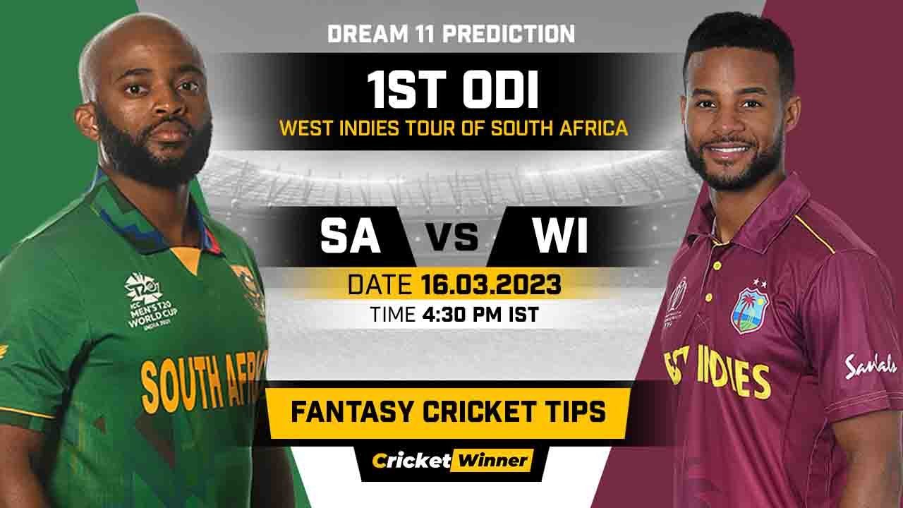 SA vs WI Dream11 Prediction, Fantasy Cricket Tips, Probable Playing XI, Pitch Report &amp; Injury Updates For 1st ODI