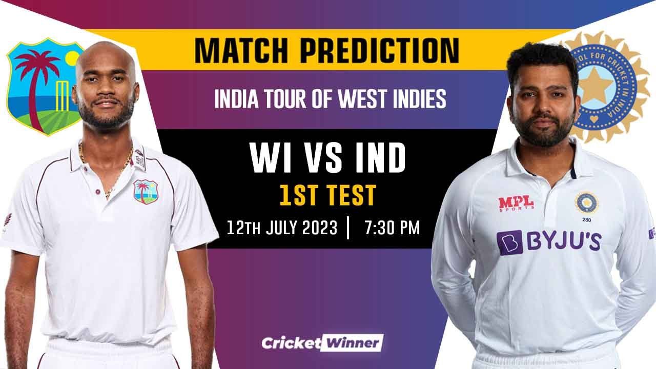 WI vs IND 1st Test Match Prediction- Who Will Win Today's Match Between West Indies and India
