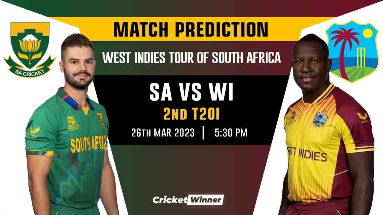 SA vs WI 2nd T20I Match Prediction- Who Will Win the 2nd T20I Between South Africa and West Indies?