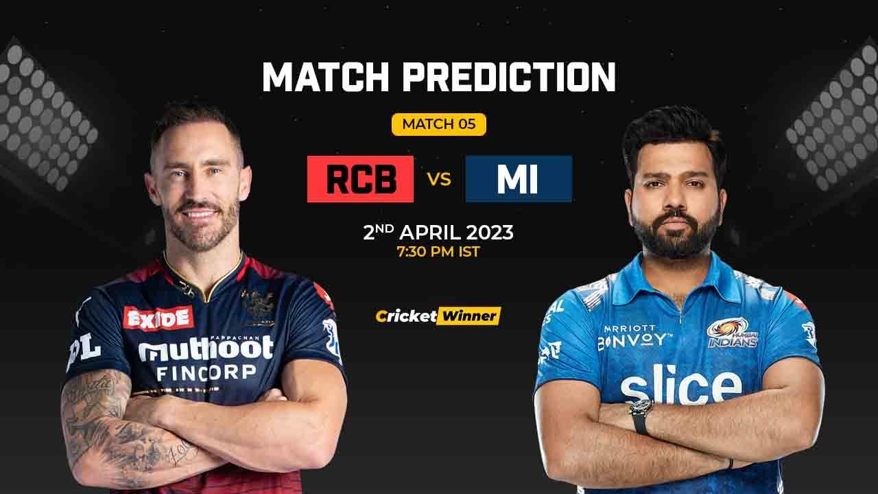 RCB vs MI Match Prediction- Who Will Win Today’s IPL Match Between Royal Challengers Bangalore vs Mumbai Indians, IPL 2023, Match 5