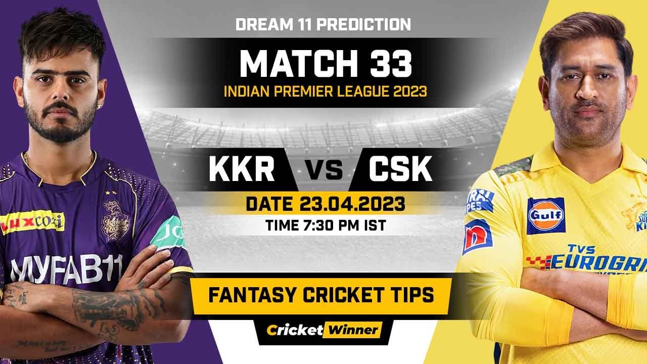 KKR vs CSK Dream11 Prediction, Fantasy Cricket Tips, Probable Playing XI, Pitch Report & Injury Updates For 33th Match
