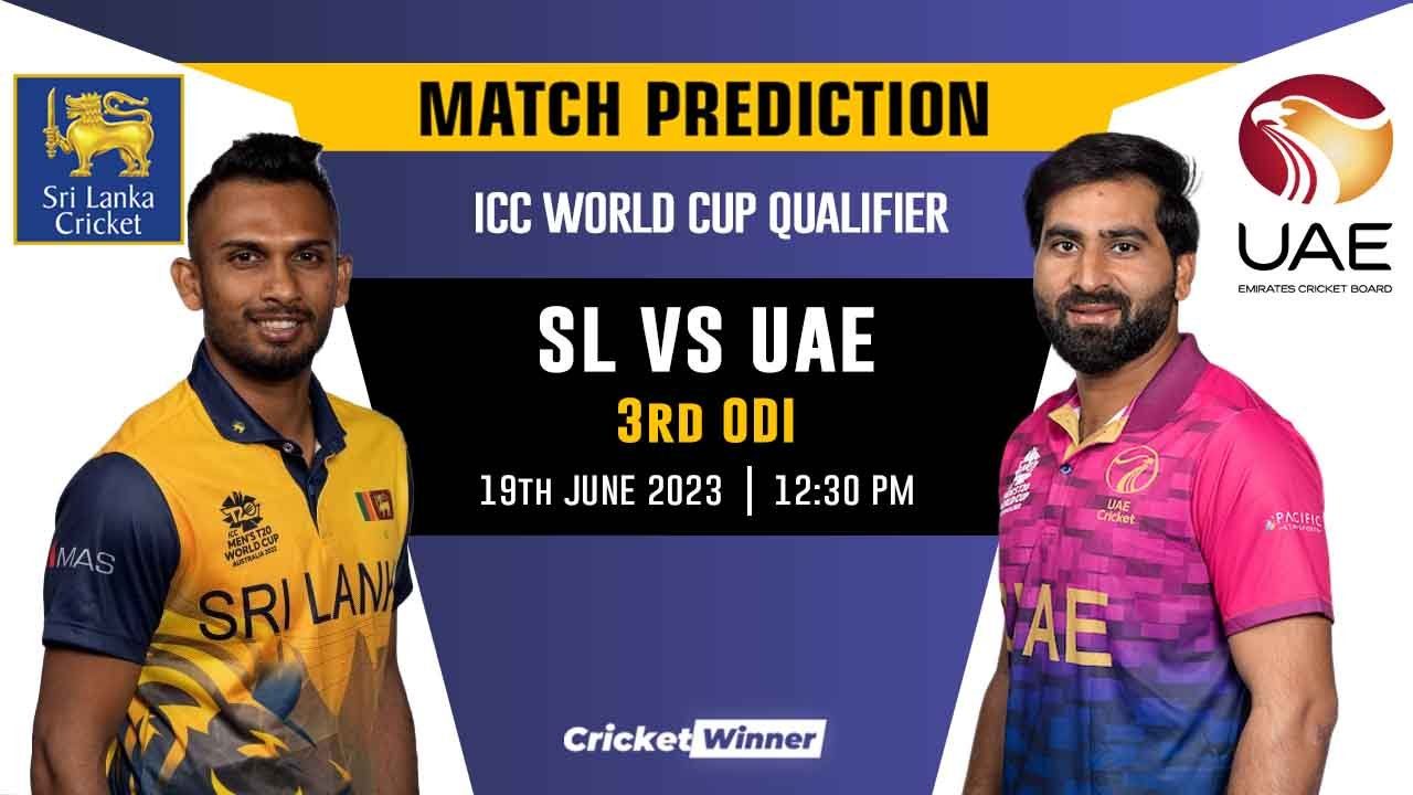 SL vs UAE World Cup Qualifier 3rd Match Prediction- Who Will Win Today's Match Between Sri Lanka and United Arab Emirates