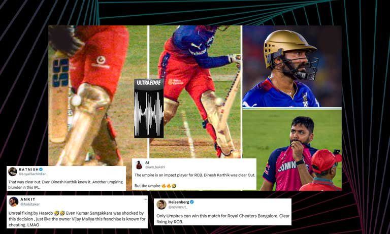 IPL 2024 Eliminator: DRS saves Dinesh Karthik from controversial lbw; 'Fixing' starts trending