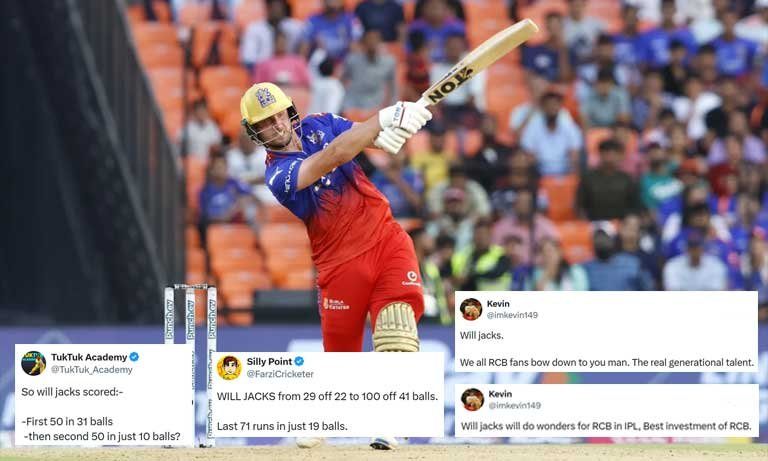 Netizens applaud Will Jack for his match-winning knock against GT