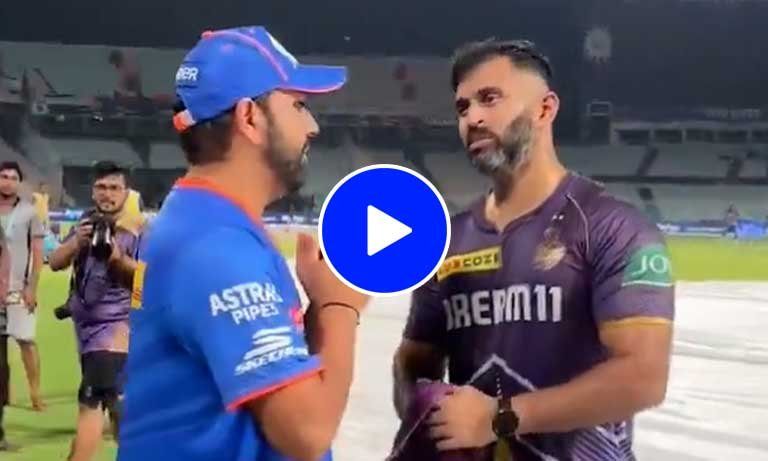 Watch: Rohit Sharma's chat with Abhishek Nayar goes viral, KKR delete video