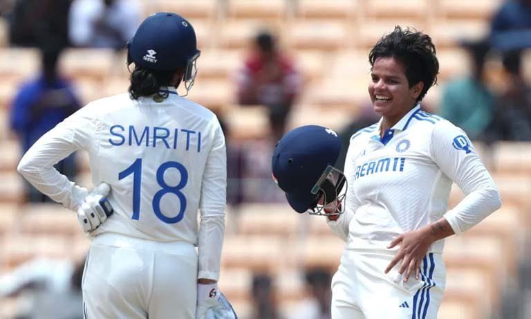 India-w vs South Africa-w Day 1 highlights: Shafali's double century drives India to record-breaking opening day