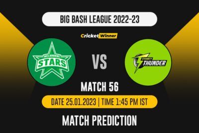 BBL 2022: Match 56, STA vs THU Match Prediction- Who Will Win Today's BBL Match Between Melbourne Stars and Sydney Thunder?