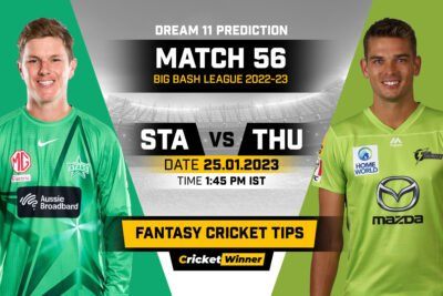 STA vs THU Dream11 Prediction, Fantasy Cricket Tips, Probable Playing 11, Pitch report & injury Updates