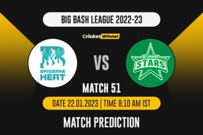BBL 2022: Match 51, HEA vs STA Match Prediction- Who Will Win Today's BBL Match Between Brisbane Heat and Melbourne Stars?