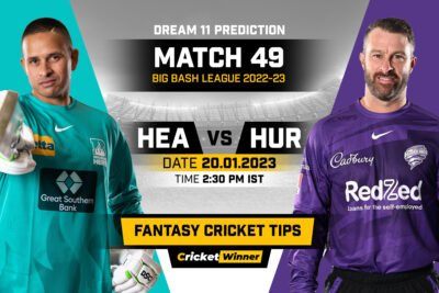 HEA vs HUR Dream11 Prediction, Fantasy Cricket Tips, Probable Playing 11, Pitch report & injury Updates