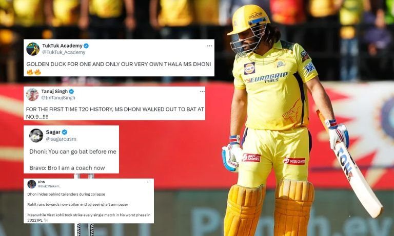 IPL 2024: Golden duck for Dhoni in Dharamsala; Netizens react